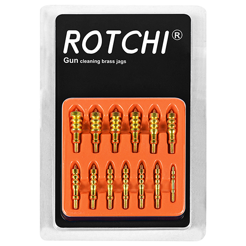 Set jags kuningan pembersih pistol paket 13 buah, paket kartu melepuh