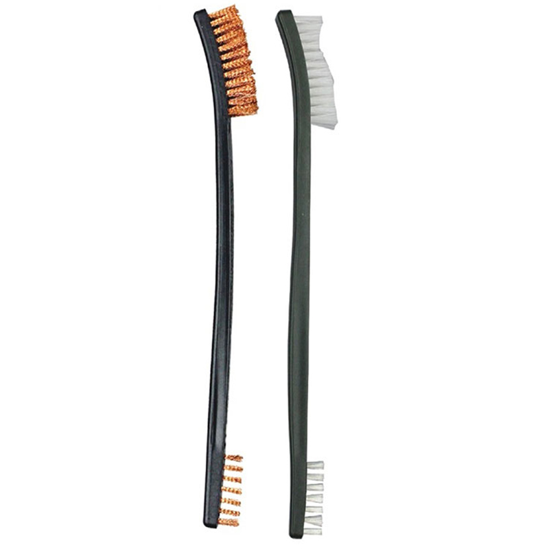 Kabel Kuningan Sikat Tangan Pembersih Pistol Utilitas Ujung Ganda