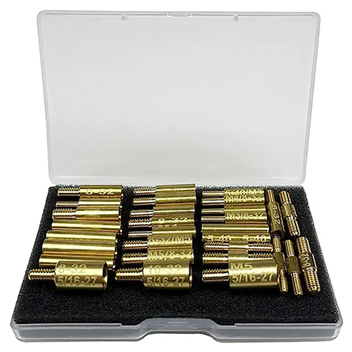 Adaptor Pemasangan Batang Pembersih Pistol 30 Buah Paket 5-40 8-32 10-32 5/16-27 M3 M4 M5 Benang Dalam Konektor Batang Pria dan Wanita