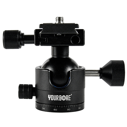 Braket Tripod Pemotretan Perlengkapan Senjata Tertutup Rahang Ganda dengan Lubang Sekrup Rel Panduan Arca Swiss, Braket Kepala Bola Tripod