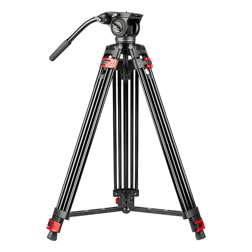 Kamera Fotografi Tripod Video Kamera Aloi Aluminium Tugas Berat Profesional 1.8M dengan Kepala Peredam Cairan Panorama