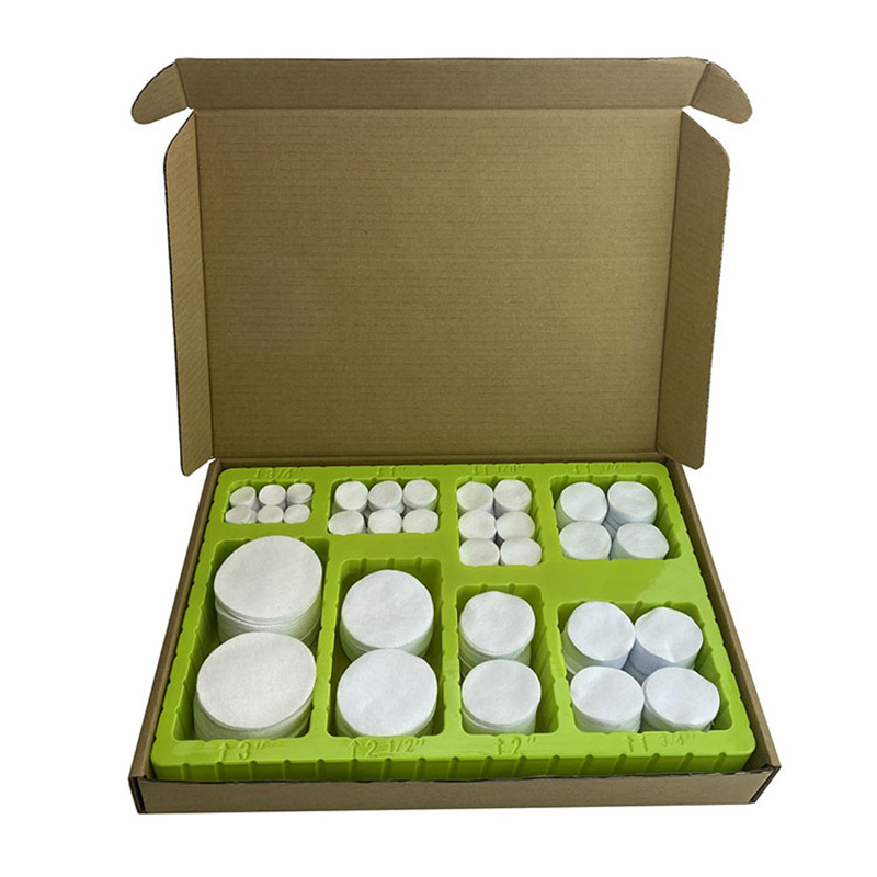 Kotak Blister Tambalan Pembersih Pistol Persegi Kain Katun Putih Universal